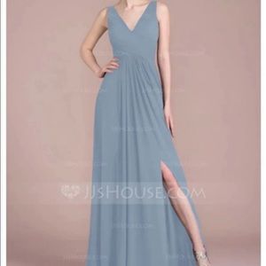 NWT Bridesmaid Prom Dress Wedding Party Steel Blue JJ's House size 6